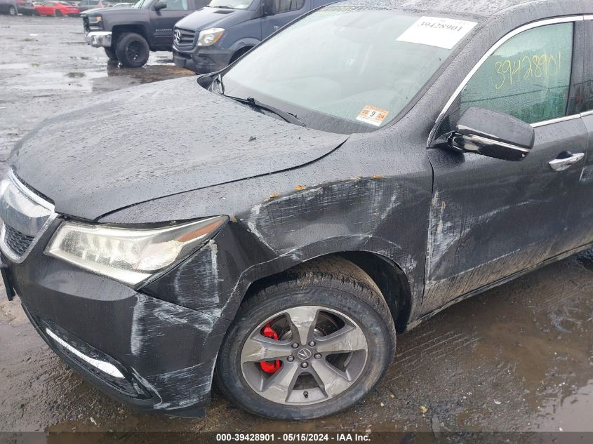 2014 Acura Mdx VIN: 5FRYD4H26EB003920 Lot: 39428901