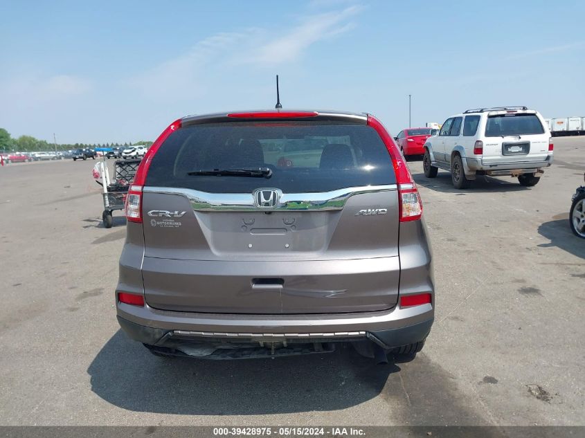 2015 Honda Cr-V Ex VIN: 5J6RM4H52FL120516 Lot: 39428975