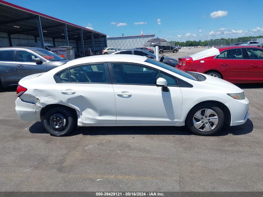 2013 Honda Civic Lx VIN: 19XFB2F59DE278461 Lot: 39429121