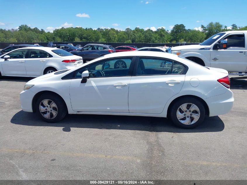 2013 Honda Civic Lx VIN: 19XFB2F59DE278461 Lot: 39429121