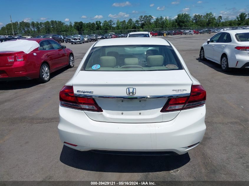 2013 Honda Civic Lx VIN: 19XFB2F59DE278461 Lot: 39429121