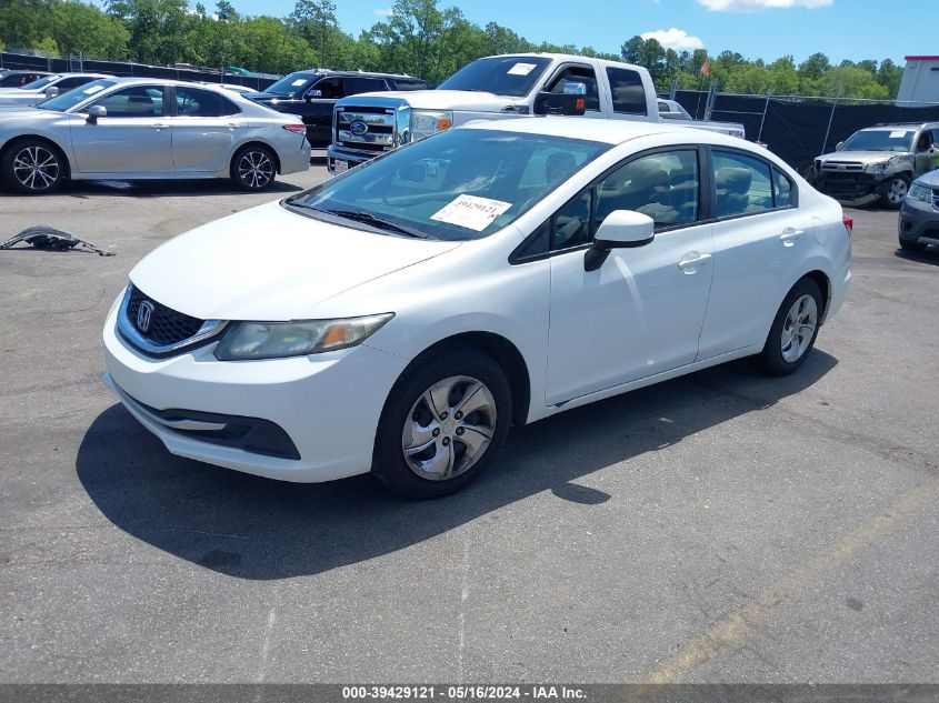 2013 Honda Civic Lx VIN: 19XFB2F59DE278461 Lot: 39429121