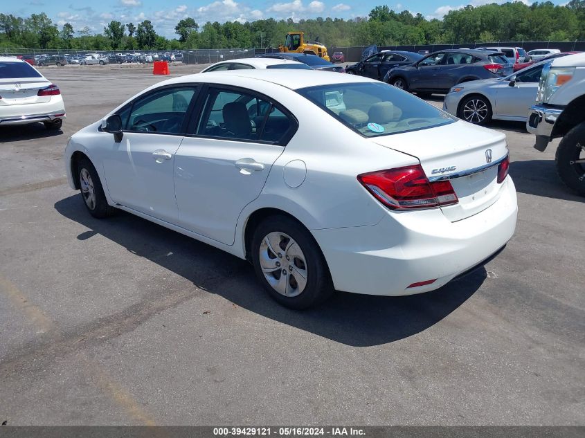 2013 Honda Civic Lx VIN: 19XFB2F59DE278461 Lot: 39429121