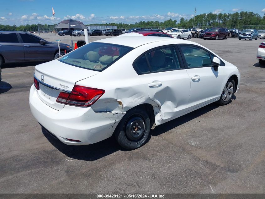 2013 Honda Civic Lx VIN: 19XFB2F59DE278461 Lot: 39429121