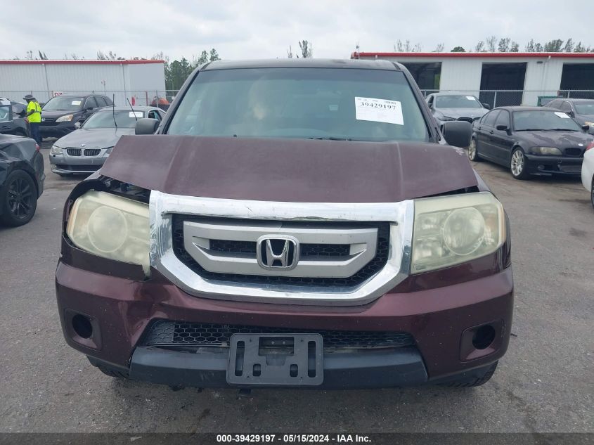 2011 Honda Pilot Lx VIN: 5FNYF3H25BB016160 Lot: 39429197