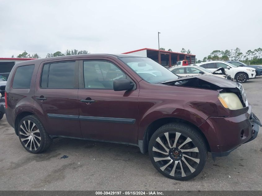 2011 Honda Pilot Lx VIN: 5FNYF3H25BB016160 Lot: 39429197