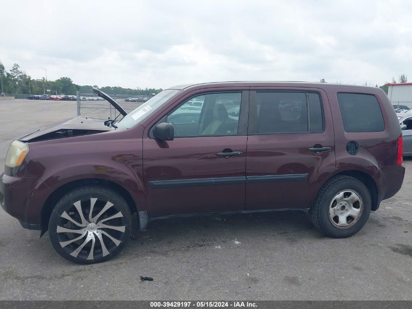 2011 Honda Pilot Lx VIN: 5FNYF3H25BB016160 Lot: 39429197