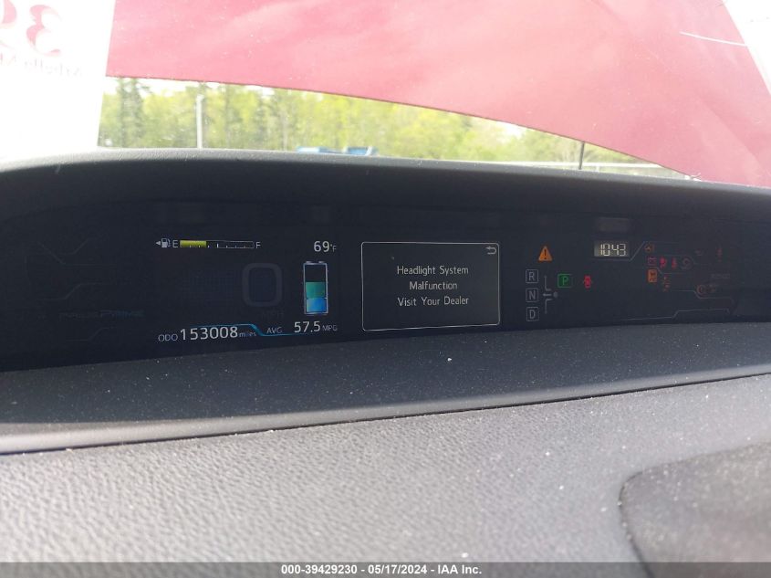 2018 Toyota Prius Prime Plus VIN: JTDKARFP9J3078288 Lot: 39429230