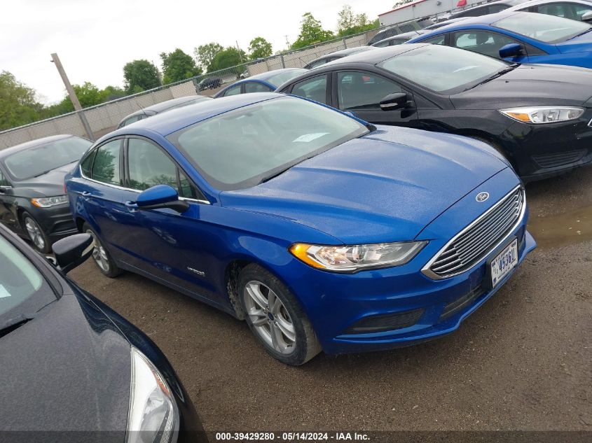 2018 Ford Fusion Hybrid S VIN: 3FA6P0UU3JR122491 Lot: 39429280