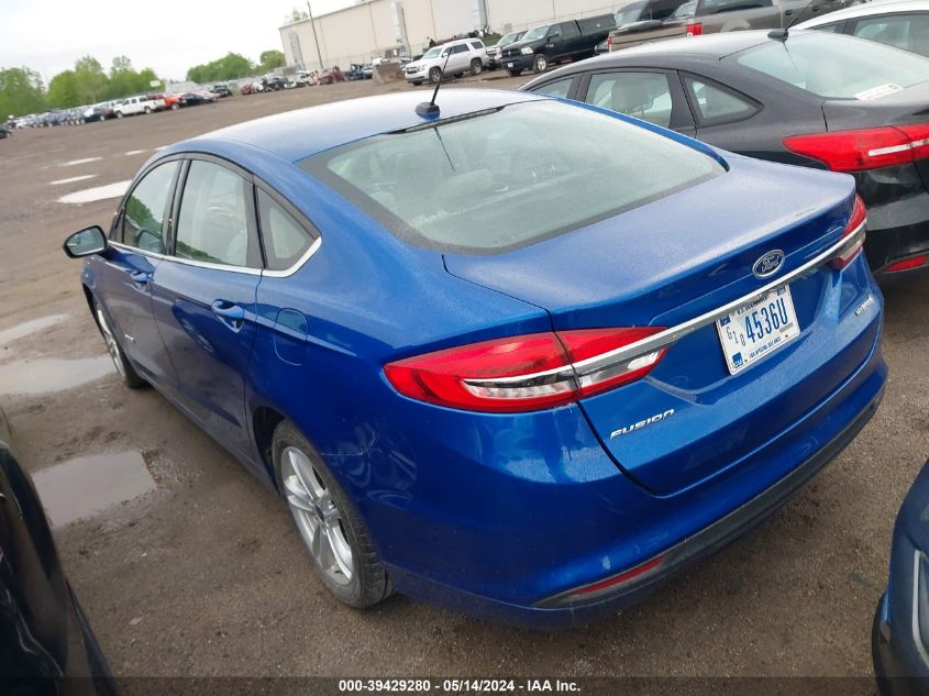 2018 Ford Fusion Hybrid S VIN: 3FA6P0UU3JR122491 Lot: 39429280