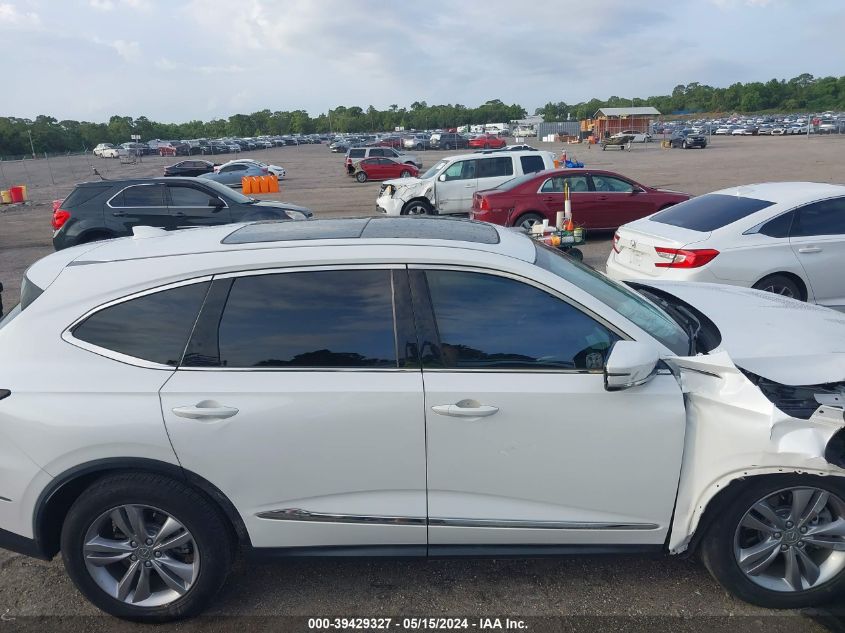 2022 Acura Mdx Standard VIN: 5J8YD9H38NL007201 Lot: 39429327