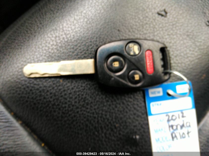 2012 Honda Pilot Ex-L VIN: 5FNYF4H51CB035113 Lot: 39429423