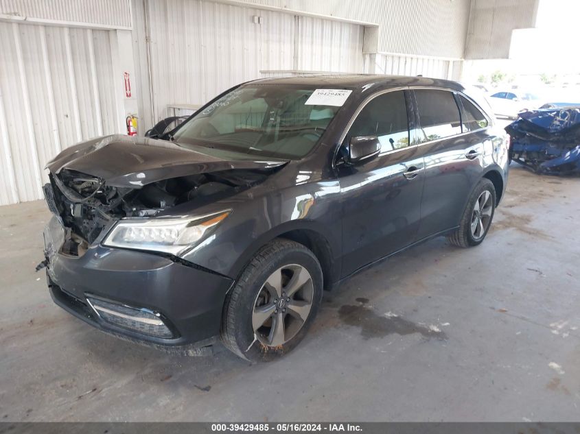 2016 Acura Mdx Acurawatch Plus Package VIN: 5FRYD4H29GB042083 Lot: 39429485