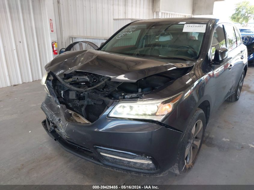 2016 Acura Mdx Acurawatch Plus Package VIN: 5FRYD4H29GB042083 Lot: 39429485