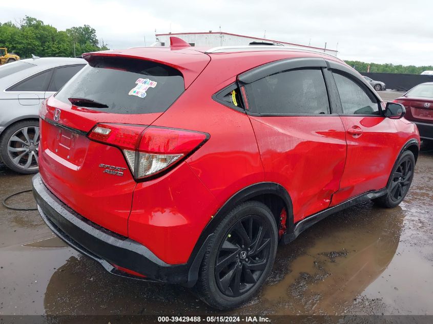 2022 Honda Hr-V Awd Sport VIN: 3CZRU6H14NM706706 Lot: 39429488