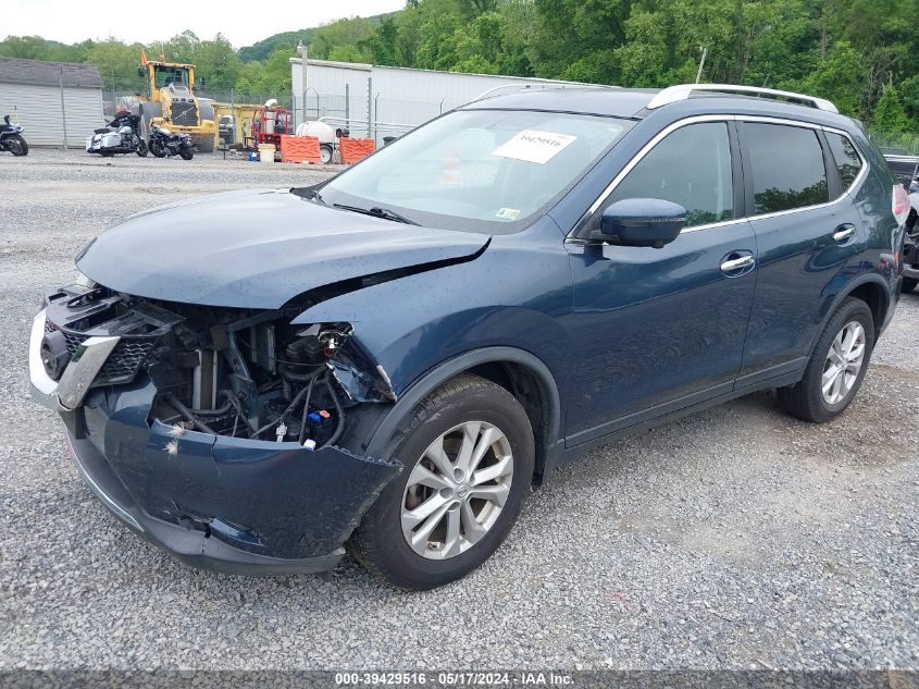 2016 Nissan Rogue Sv VIN: KNMAT2MV4GP613382 Lot: 39429516