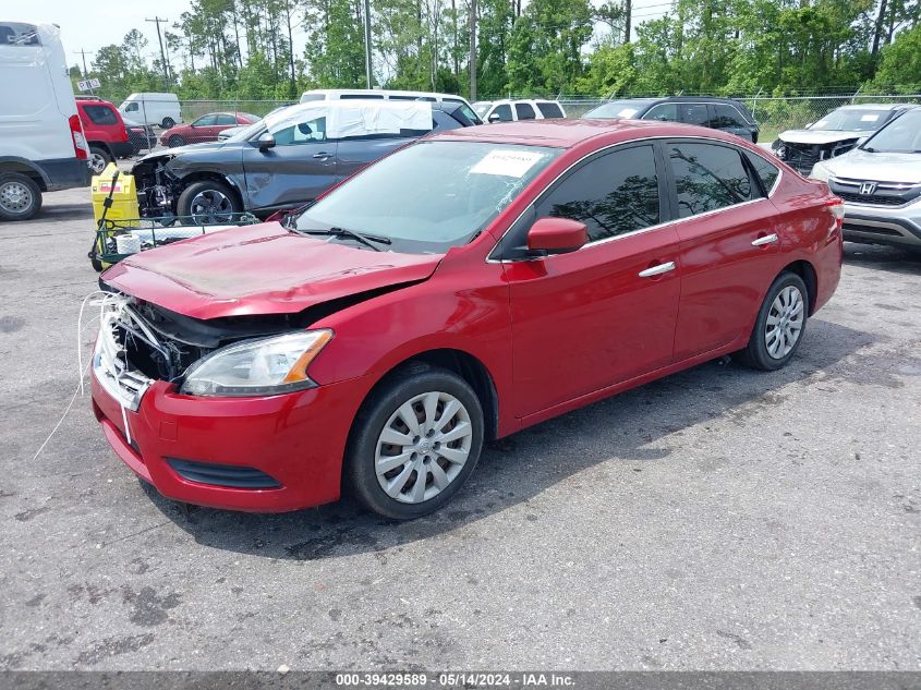 2014 Nissan Sentra Sv VIN: 3N1AB7AP2EL676143 Lot: 39429589