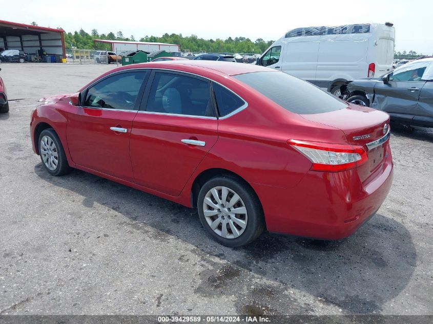 2014 Nissan Sentra Sv VIN: 3N1AB7AP2EL676143 Lot: 39429589