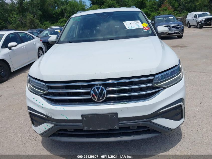 2022 Volkswagen Tiguan Se VIN: 3VV2B7AXXNM118280 Lot: 39429607