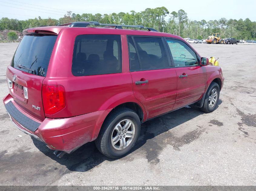 2005 Honda Pilot Ex-L VIN: 2HKYF18585H525082 Lot: 39429736