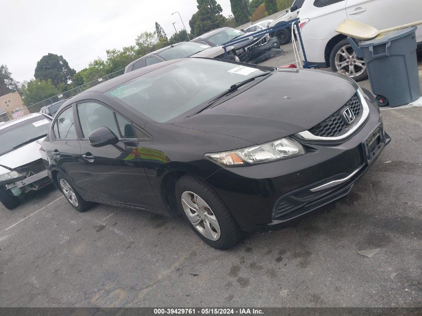 2013 Honda Civic Lx VIN: 19XFB2F50DE273164 Lot: 39429761