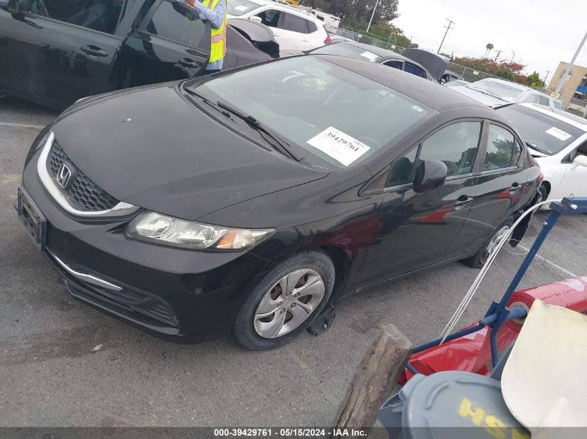 2013 Honda Civic Lx VIN: 19XFB2F50DE273164 Lot: 39429761