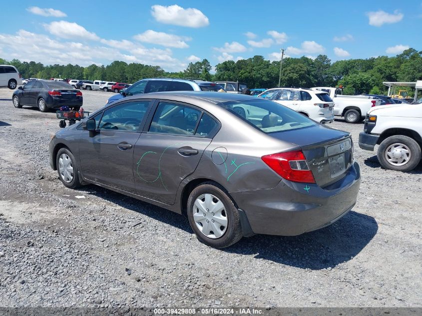 2012 Honda Civic Lx VIN: 19XFB2F5XCE070569 Lot: 39429808