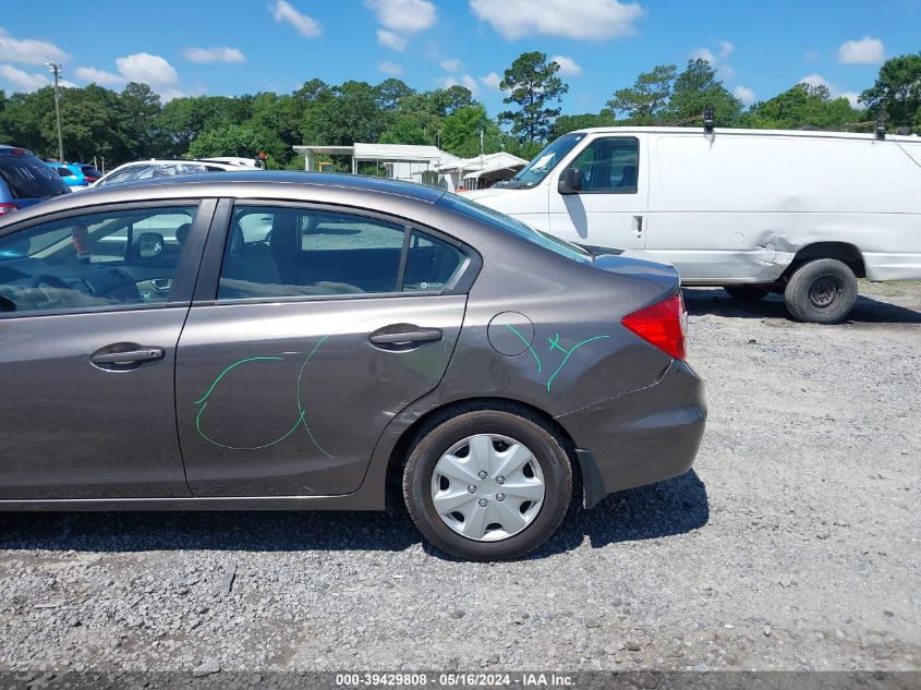 2012 Honda Civic Lx VIN: 19XFB2F5XCE070569 Lot: 39429808