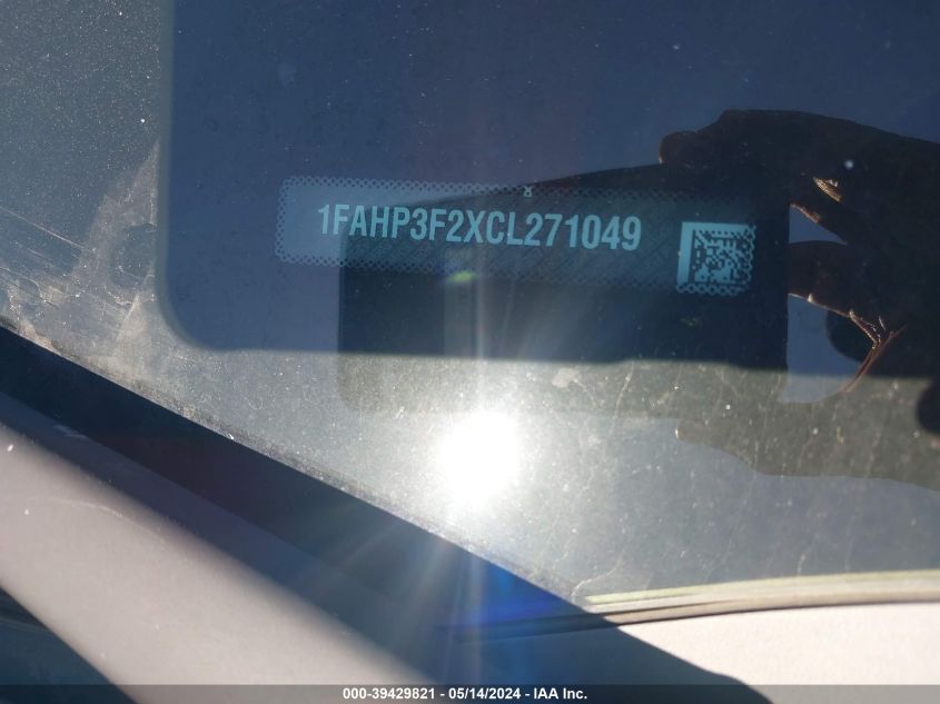 2012 Ford Focus Se VIN: 1FAHP3F2XCL271049 Lot: 39429821