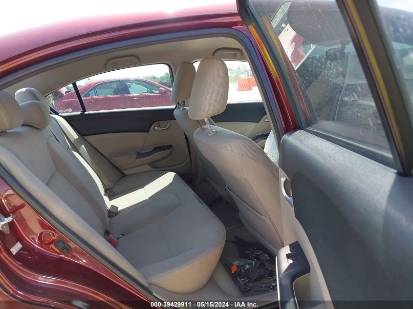 2012 Honda Civic Lx VIN: 2HGFB2F52CH596443 Lot: 39429911