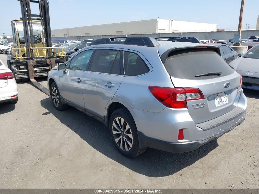 2015 Subaru Outback 2.5I Limited VIN: 4S4BSANC4F3256866 Lot: 39429915