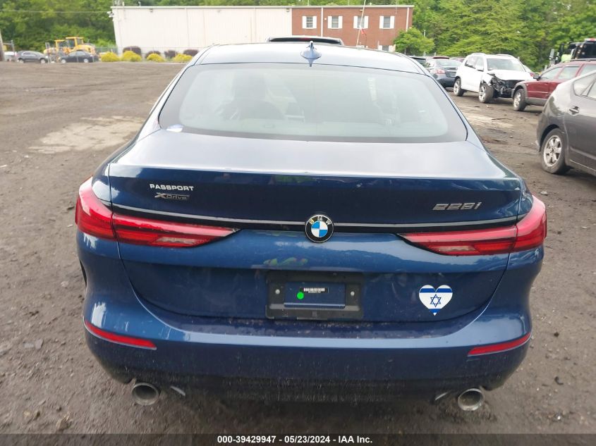 2022 BMW 228 Gran Coupe I xDrive VIN: WBA73AK00N7L17636 Lot: 39429947