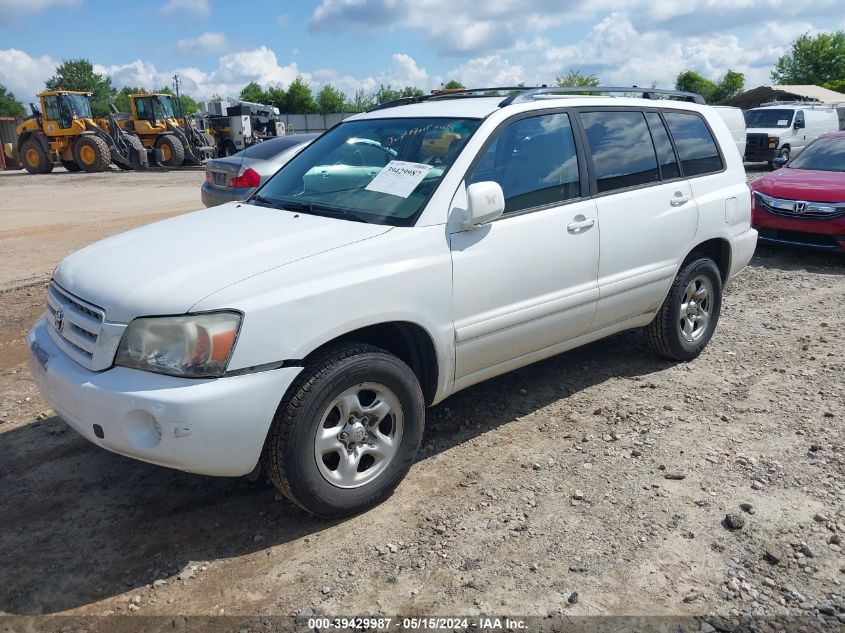 2007 Toyota Highlander V6 VIN: JTEDP21A370138217 Lot: 39429987