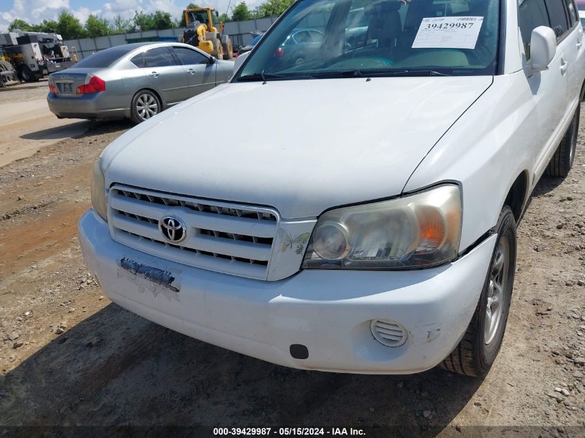 2007 Toyota Highlander V6 VIN: JTEDP21A370138217 Lot: 39429987