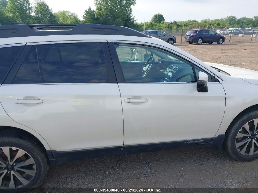 2015 Subaru Outback 2.5I Limited VIN: 4S4BSBNC0F3360891 Lot: 39430040