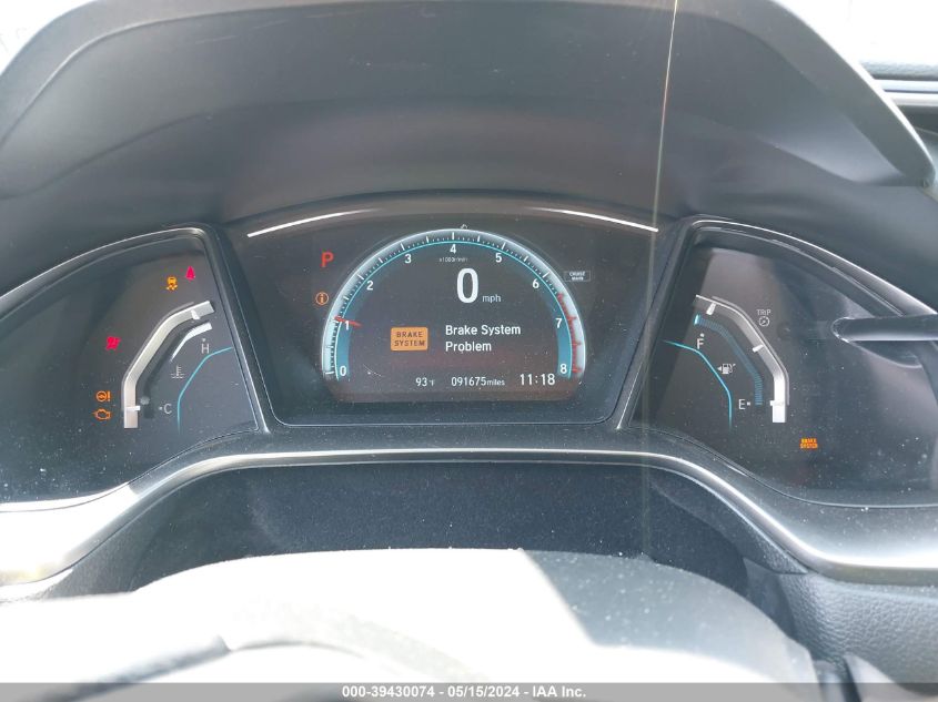 2018 Honda Civic Ex VIN: SHHFK7H52JU214230 Lot: 39430074