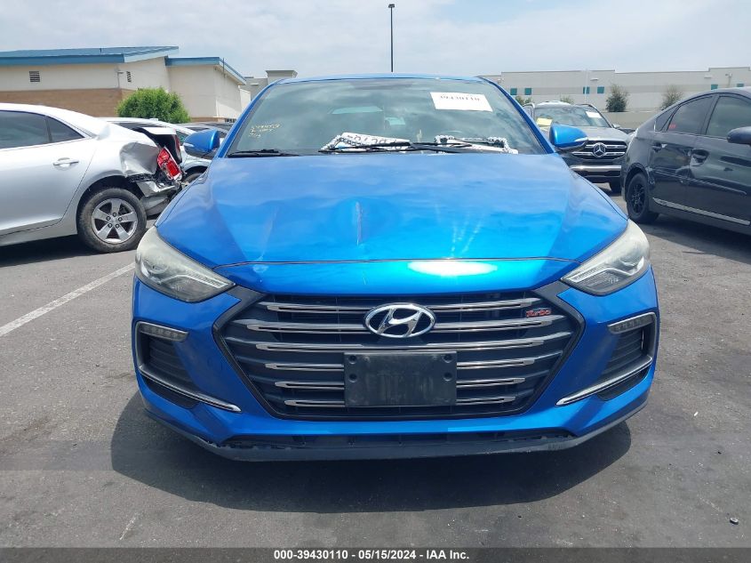 2018 Hyundai Elantra Sport VIN: KMHD04LB8JU599452 Lot: 39430110