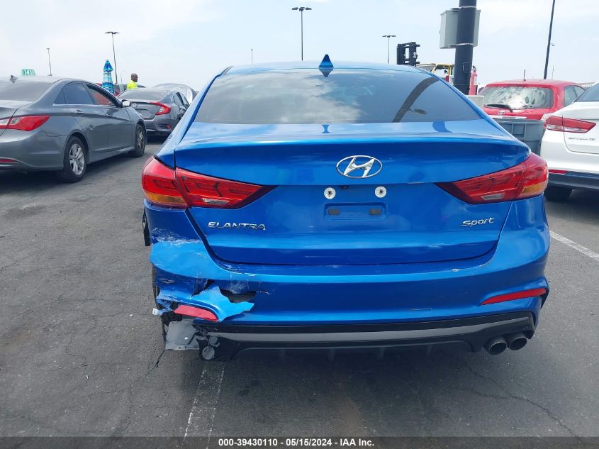 2018 Hyundai Elantra Sport VIN: KMHD04LB8JU599452 Lot: 39430110