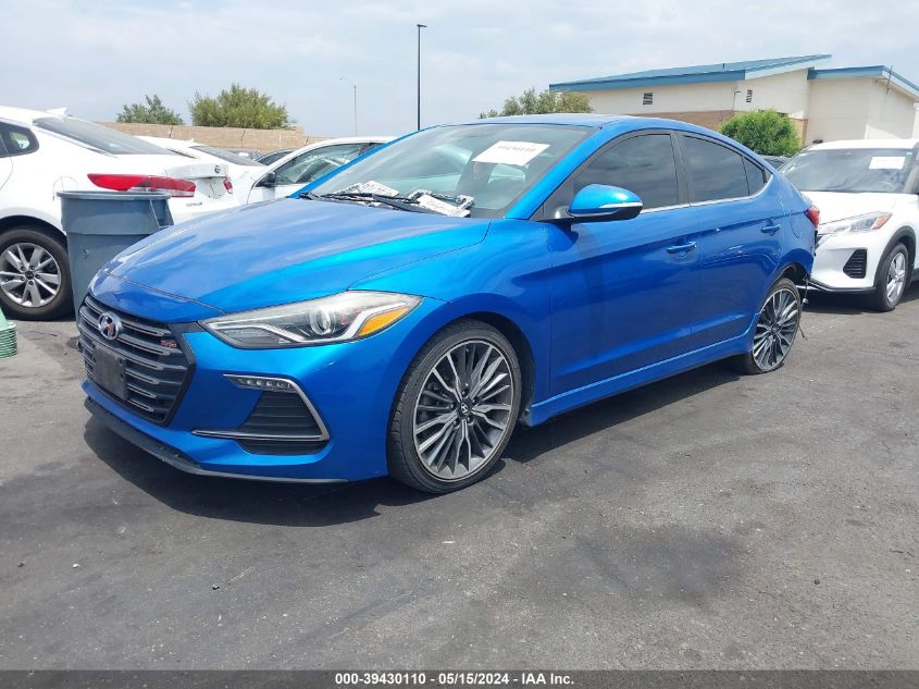 2018 Hyundai Elantra Sport VIN: KMHD04LB8JU599452 Lot: 39430110