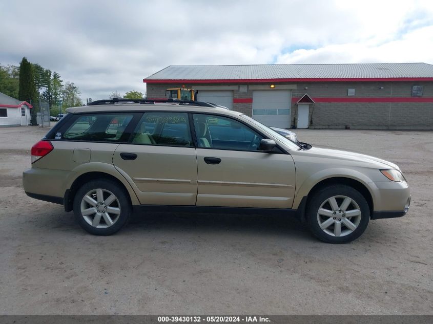 2008 Subaru Outback 2.5I VIN: 4S4BP61C386343017 Lot: 39430132