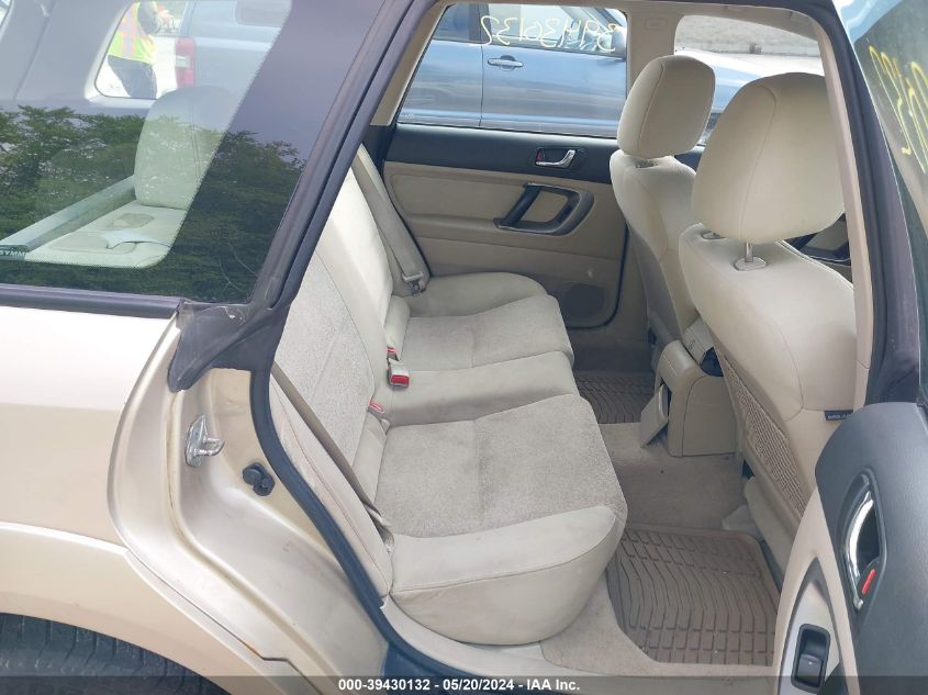 2008 Subaru Outback 2.5I VIN: 4S4BP61C386343017 Lot: 39430132