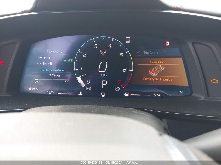 2021 Chevrolet Corvette Stingray Rwd 2Lt VIN: 1G1YB3D47M5102070 Lot: 39430133