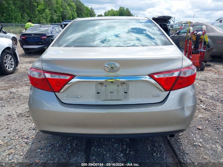 2016 Toyota Camry Le VIN: 4T1BF1FKXGU139590 Lot: 39430184