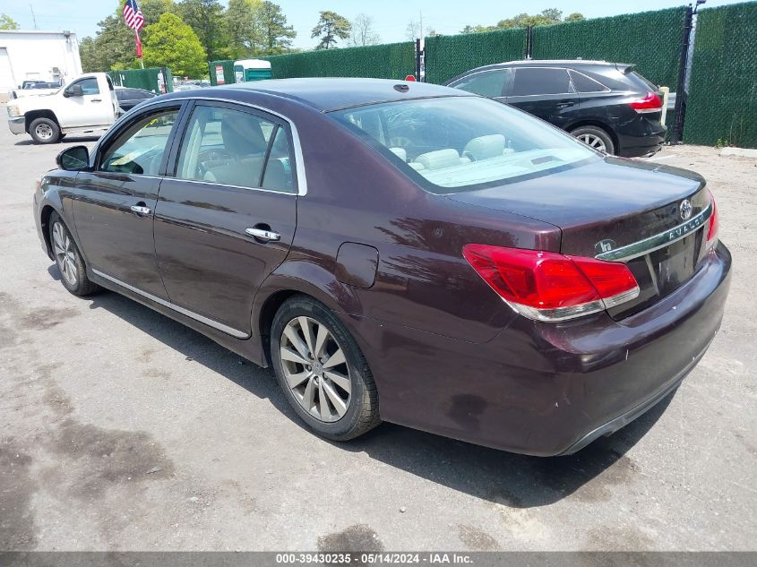 2011 Toyota Avalon Limited VIN: 4T1BK3DB7BU389744 Lot: 39430235