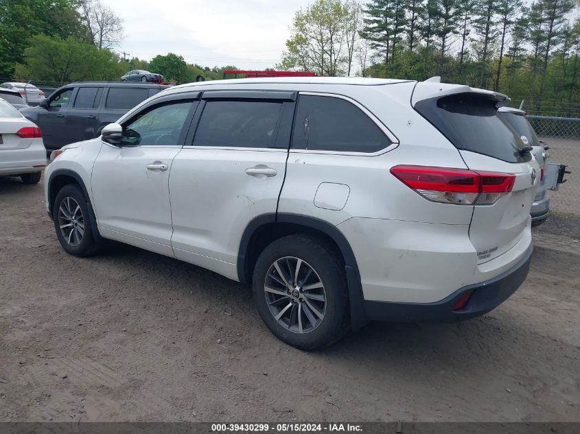 2017 Toyota Highlander Xle VIN: 5TDJZRFH2HS454142 Lot: 39430299