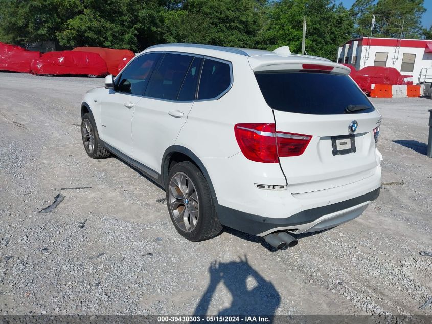 2017 BMW X3 Sdrive28I VIN: 5UXWZ7C30H0V87700 Lot: 39430303