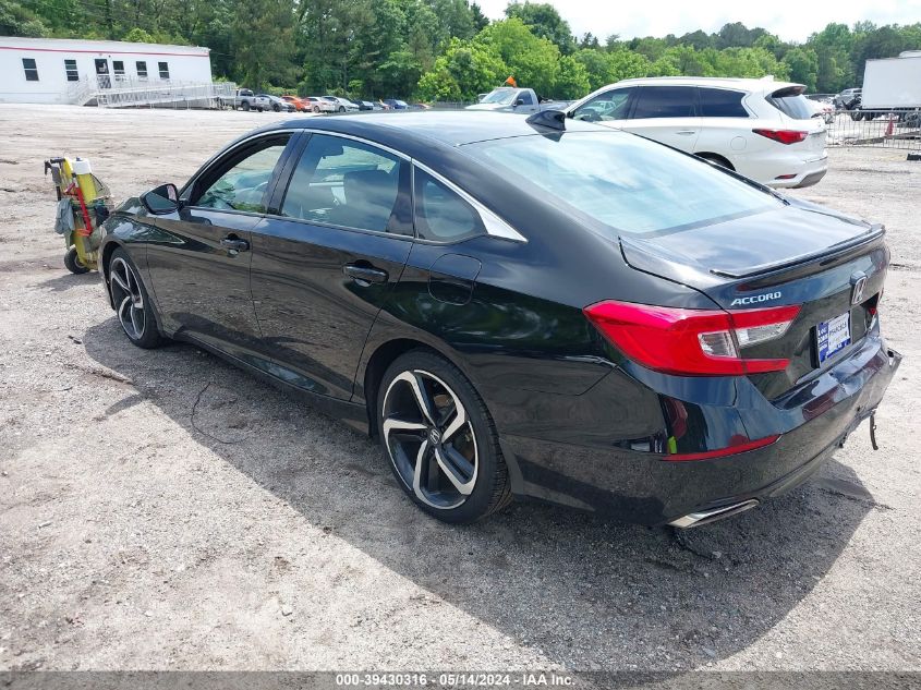 2021 Honda Accord Sport VIN: 1HGCV1F38MA060180 Lot: 39430316