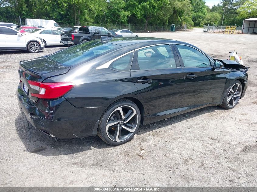 2021 Honda Accord Sport VIN: 1HGCV1F38MA060180 Lot: 39430316