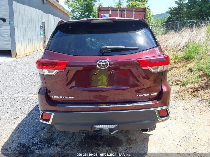 2017 Toyota Highlander Limited Platinum VIN: 5TDDZRFH4HS458075 Lot: 39430406