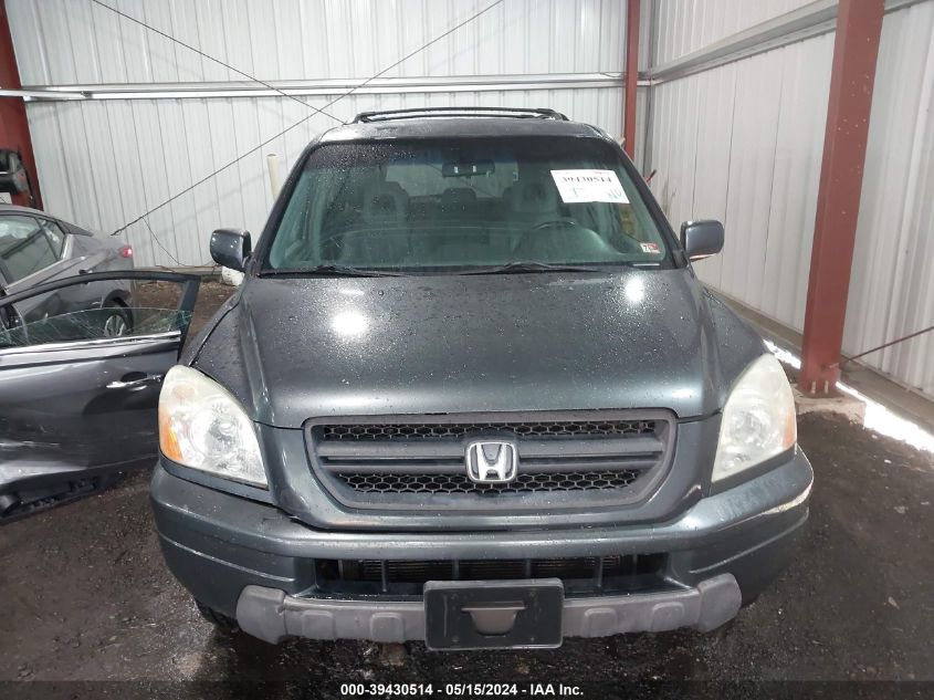 2003 Honda Pilot Ex-L VIN: 2HKYF18673H622926 Lot: 39430514